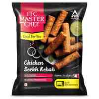 ITC MASTER CHEF Chicken Seekh Kebab, Non-Veg Frozen Snack, Ready to Cook, 500g